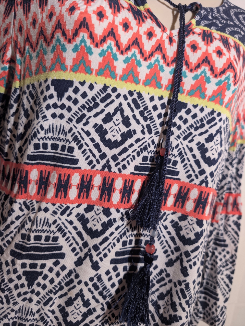 Ruby Rd. | Boho Beaded String Women's Blouse - Picture 3 of 4